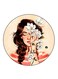 Girl Printed Fridge Magnet Multicolour