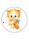 Cat Printed Fridge Magnet Multicolour