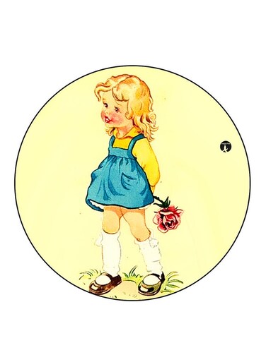 Vintage Art Printed Fridge Magnet Multicolour
