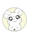 The Anime Hamtaro Theme Printed Fridge Magnet White/Black/Green