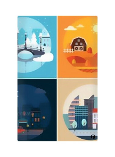 Printed Fridge Magnet Multicolour 8.5x0.4x5.5cm