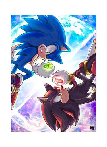 Video Game Sonic Metal Plate Poster Multicolour 15x20centimeter