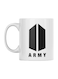 Army Printed Mug White/Black