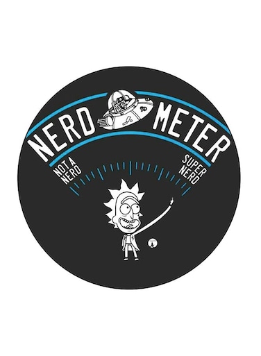 Cartoon Printed Fridge Magnet Black/White/Blue 5.5 x 5.5cm