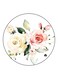 Rose Printed Fridge Magnet White/Pink/Green 5.5cm