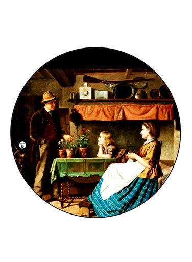 Vintage Art Printed Fridge Magnet Multicolour