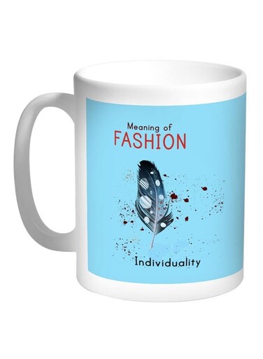 Meaning Of Fashion Printed Coffee Mug Blue/White/Red 11ounce