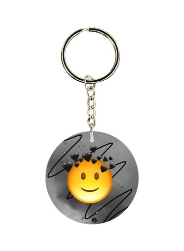 Double Sided Emoji Printed Keychain