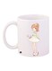 Cartoon Girl Printed Coffee Mug White/Brown/Beige