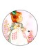 Vintage Art Printed Fridge Magnet Multicolour
