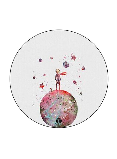 Space Printed Fridge Magnet Round Multicolour