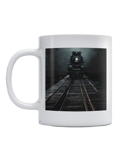 Train Printed Mug White/Black 350ml