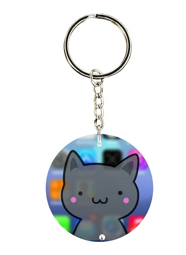 A Cat Double Side Printed Keychain