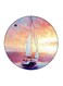 Boat Printed Fridge Magnet Multicolour 5.5 x 5.5cm