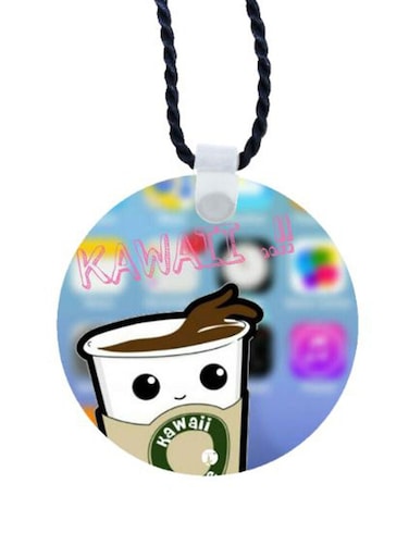 Coffee Printed Car Mirror Pendant