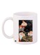 Cartoon Printed Ceramic Coffee Mug White/Black/Beige 11ounce