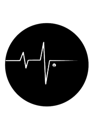 Heart Beat Printed Fridge Magnet Multicolour