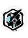 Cartoon Printed Fridge Magnet Black/White/Blue 5.5cm