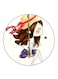 Girl Printed Fridge Magnet Multicolour