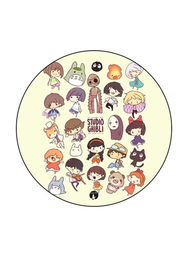 Studio Ghibli Printed Fridge Magnet Purple/Brown/Black