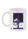 Cartoon Printed Coffee Mug White/Purple/Black 11ounce