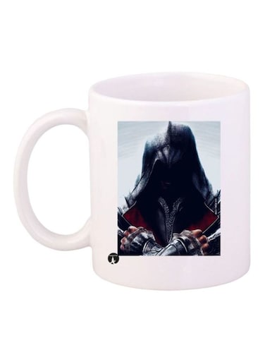 Assassin's Creed Printed Coffee Mug White/Black/Grey Standard Size