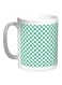 Motifs Of Green Boxes Printed Coffee Mug White/Green 11ounce