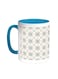 Traditional Ramadan Decoration Printed Coffee Mug Turquoise White 11 ounce