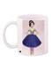 Girl Printed Coffee Mug White/Blue/Green 11ounce