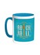 Rock And Roll Printed Coffee Mug Turquoise White 11 ounce