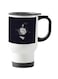 Astronaut Printed Travel Mug White/Black 13centimeter