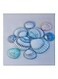 Snail Shell Themed Canvas Wall Painting With Frame Blue/Green/White 50x50cm