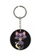 Double Sided Anime Sailor Moon Printed Keychain Black/Purple/Silver