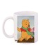 Pooh Printed Coffee Mug White/Yellow/Brown 11ounce