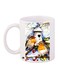 Birds Printed Coffee Mug White/Blue/Yellow