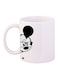 Mickey Mouse Cartoon Printed Coffee Mug White/Black 11ounce
