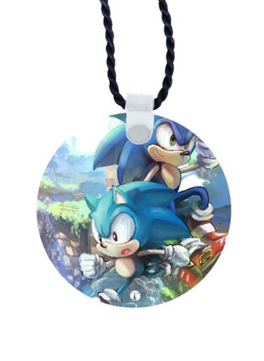 Sonic Printed Car Mirror Pendant