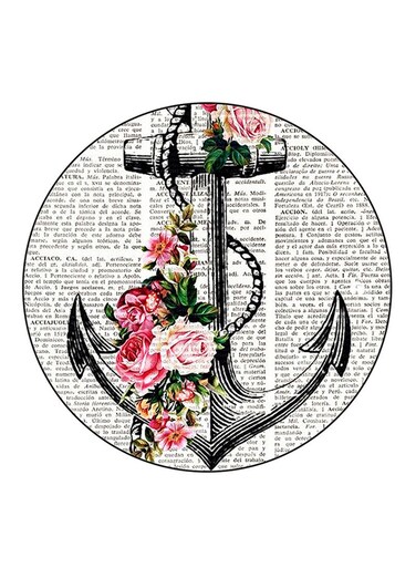 Anchor Printed Fridge Magnet Multicolour