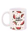 Hello Summer Printed Coffee Mug White/Red/Green