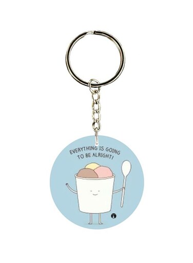 Ice Cream Printed Single Sided Keychain