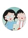 Anime Chibi Maruko Chan Printed Fridge Magnet Round Multicolour