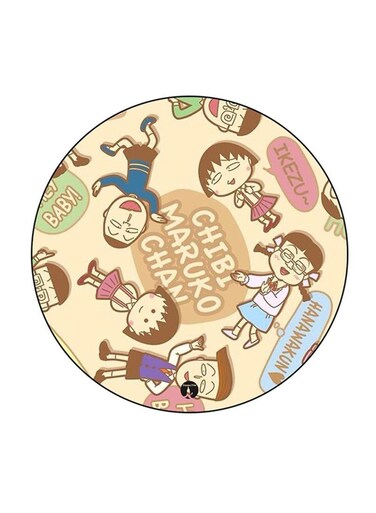 Anime Chibi Maruko Chan Printed Fridge Magnet Round Multicolour