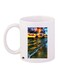 Sea Printed Ceramic Coffee Mug White/Green/Yellow 11ounce