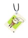 2-In-1 Attack On Titan Printed Keychain And Necklace Green/White/Brown