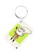 2-In-1 Attack On Titan Printed Keychain And Necklace Green/White/Brown