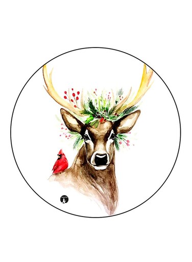 Deer Printed Fridge Magnet Multicolour