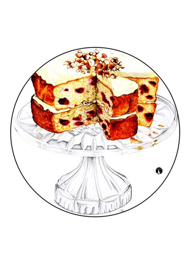 Cake Printed Fridge Magnet Multicolour