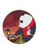 Panda Printed Fridge Magnet Multicolour 5.5 x 5.5cm