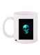 Skull Printed Coffee Mug White/Green/Blue 11ounce