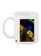Cartoon Printed Coffee Mug White/Blue/Green 11ounce